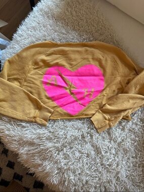 Ascot + Hart sue large dropped crewneck sweatshirt. Mustard Yellow